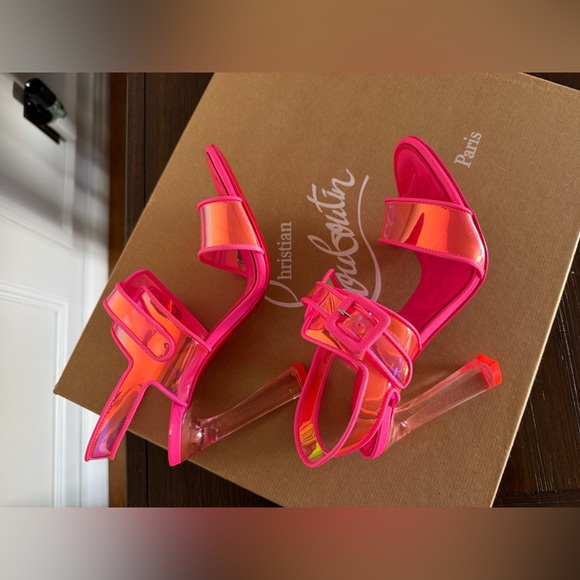 CHRISTIAN LOUBOUTIN PVC Slingback Sandals 6 - Picture 7 of 10